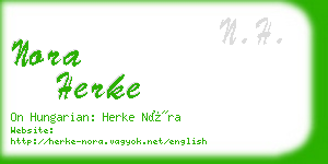 nora herke business card